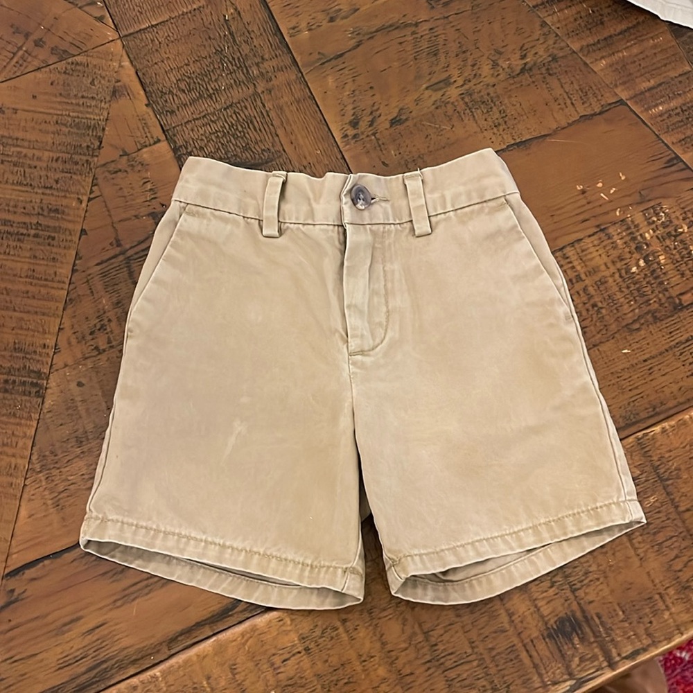 POLO Ralp Lauren boys button chino shorts. Khaki size 18m